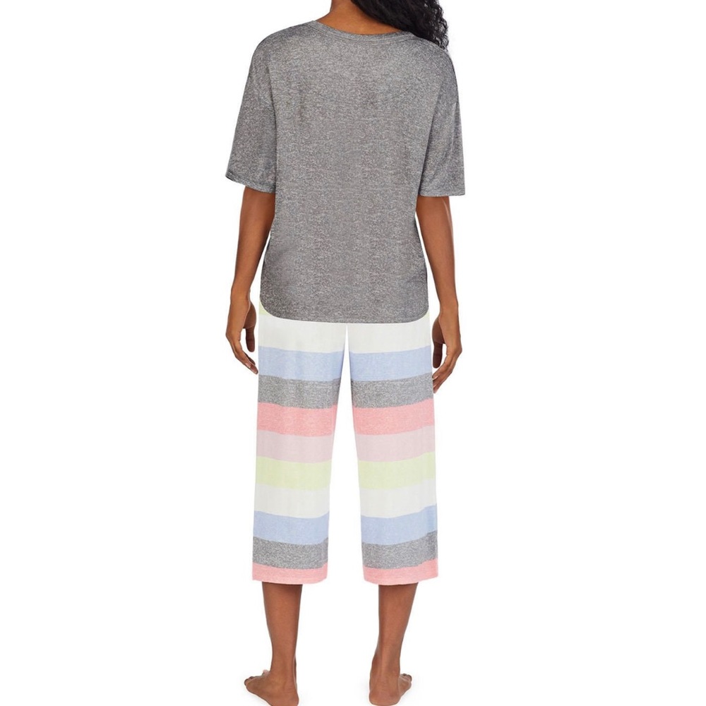 DKNY Women's Elastic Waistband Capri & Short Sleeve
Pajama Set - Picture 5 of 11